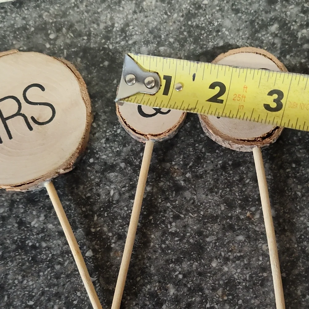 Charming Rustic Cake Toppers - MRS & MR